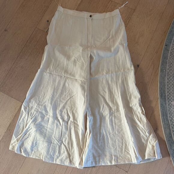 $109 Vince Camuto Women's linen blend wide leg pants size Xlarge m11 - Picture 3 of 6